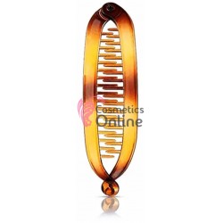 Accesoriu tip banana pentru prins parul din plastic PZS009BB - Maro cu model